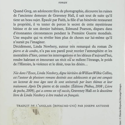 Graveney Hall – Linda Newbery roman jeunesse gothique mystère maison hantée secrets de famille - Livre