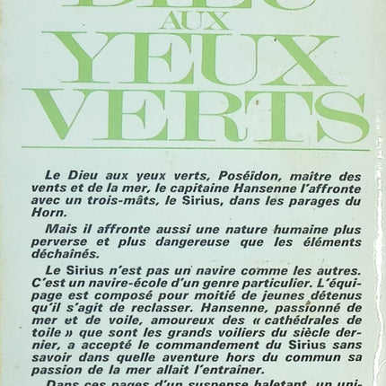 Le Dieu aux yeux verts – Roman d’aventure de François Ponthier – Livre d’occasion - livre