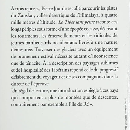Le Tibet sans peine – Pierre Jourde | Récit de voyage et découverte - livre
