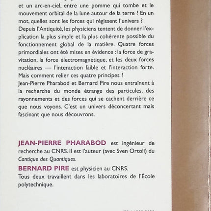 Le Rêve des physiciens – comprendre l’univers et les forces fondamentales de la physique | Jean-Pierre Pharabod, Bernard Pire - livre