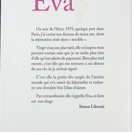 Eva - Simon Liberati - livre