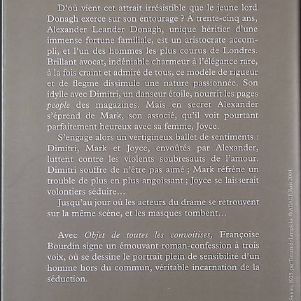 Objet de toutes les convoitises – roman contemporain de Françoise Bourdin passions et intrigues - livre