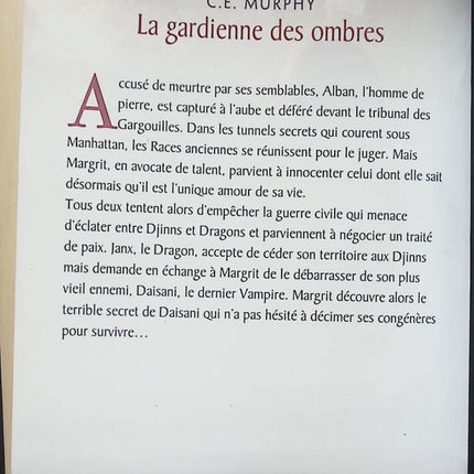 La gardienne des ombres – C.E. Murphy – Fantasy urbaine vampires et gargouilles d’occasion - Livre
