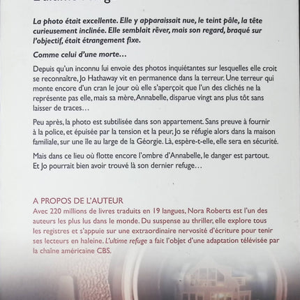 Roman suspense romance mystère L’Ultime refuge – Nora Roberts - livre