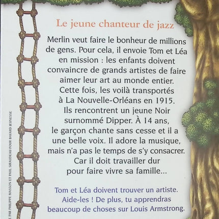 La Cabane Magique Tome 37 Le jeune chanteur de jazz roman jeunesse aventure musicale fantastique occasion – Mary Pope Osborne Philippe Masson - Livre