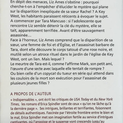 Black Rose – Erica Spindler – Thriller suspense et serial killer d’occasion - Livre