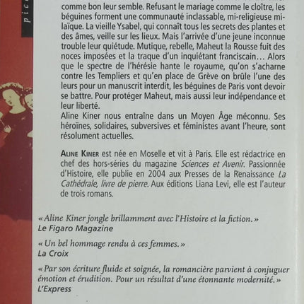 La nuit des béguines – roman historique et intrigues médiévales d’Aline Kiner sur les femmes au Moyen Âge - livre