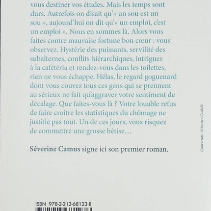 Hôtesse d’accueil dans une tour infernale livre adulte Séverine Camus roman contemporain humour et vie professionnelle - Livre