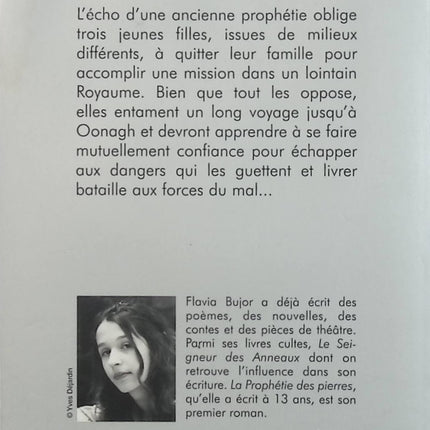 La Prophétie des pierres – Flavia Bujor – Roman fantasy jeunesse d’occasion - Livre