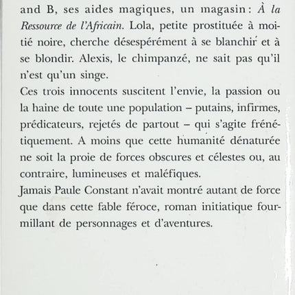 White Spirit – Paule Constant | Roman contemporain français - livre