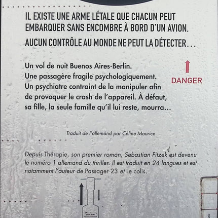 Siège 7A – Sébastien Fitzek thriller psychologique avion huis clos suspense angoisse disparition - Livre