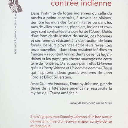 Contrée indienne – roman et récits sur l’Ouest américain | Dorothy M. Johnson - livre