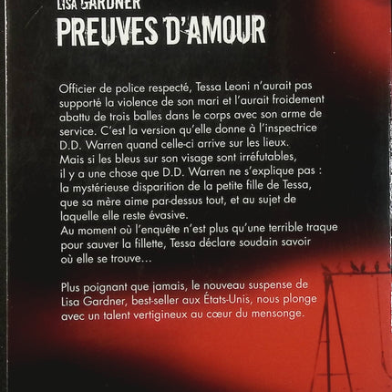 Preuves d’amour – Lisa Gardner – thriller psychologique enquête policière occasion - Livre