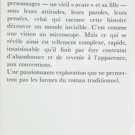 Portrait d’un inconnu – Nathalie Sarraute | Roman moderne français - livre