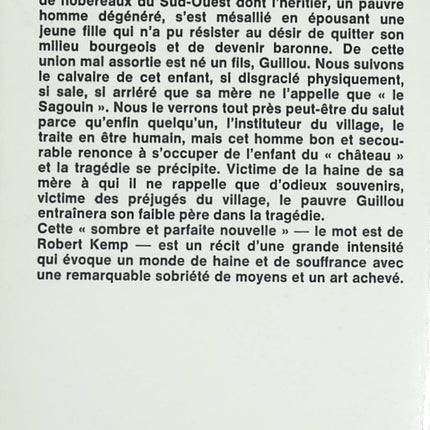 Le Sagouin – François Mauriac | Roman classique français - livre
