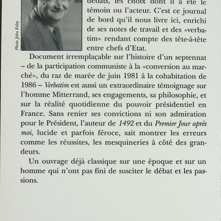 Essai et témoignage politique – Verbatim I : Ti-2 1983-1986 Jacques Attali - Livre
