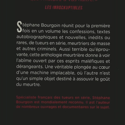 Moi, serial killer – Stéphane Bourgoin - livre