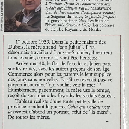 Celui qui voulait voir la mer – Bernard Clavel – La Grande Patience Tome 2 – Roman historique - Livre