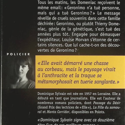 Une enquête de Louise Morvan : La nuit de Géronimo - Dominique Sylvain - Livre