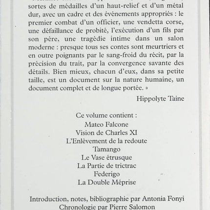 Tamango - Mateo Falcone et autres nouvelles - Prosper Mérimée - Livre