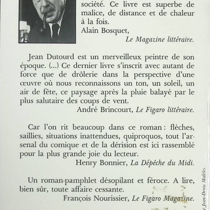 Roman satirique français – Le Séminaire de Bordeaux de Jean Dutourd - livre