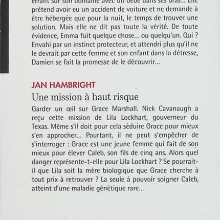 Des pas dans la neige - Une mission à haut risque - Joanna Wayne & Jan Hambright - Black Rose - Roman sentimental suspense - Livre poche d'occasion - Livre