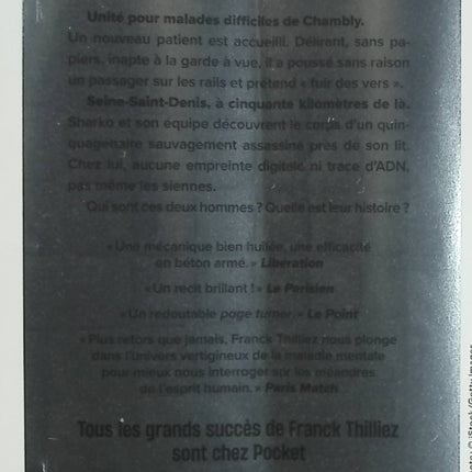 À retardement - Franck Thilliez - Thriller policier avec Sharko et Hennebelle - Livre poche d'occasion - Livre