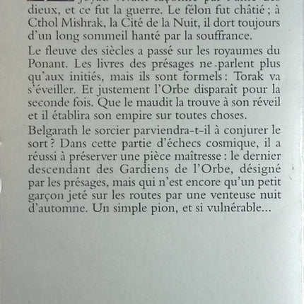 Le Pion blanc des présages - Chant 1 de La Belgariade - David Eddings - Fantasy - Livre poche d'occasion - Livre
