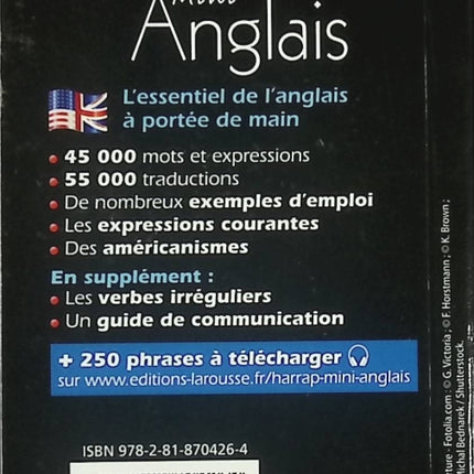 Harrap’s Mini Anglais – dictionnaire et guide pratique pour apprendre l’anglais - Livre