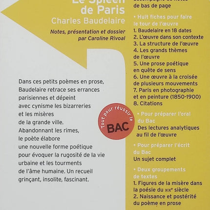 Le Spleen de Paris – Charles Baudelaire – Classico Lycée – Poèmes en prose, poésie française - Livre