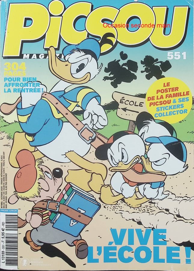 Picsou Magazine N°551 – Vive l’école ! – BD Disney – Picsou, Donald, rentrée scolaire et humour - Livre BD