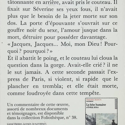 La Bête humaine – Émile Zola | Roman naturaliste français, thriller psychologique – livre d’occasion - livre