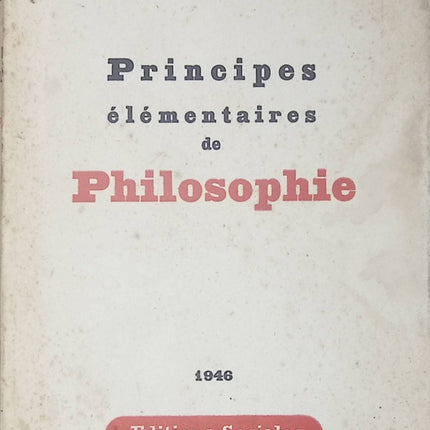 Principes élémentaires de philosophie - Georges Politzer - Livre