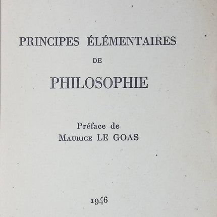 Principes élémentaires de philosophie - Georges Politzer - Livre