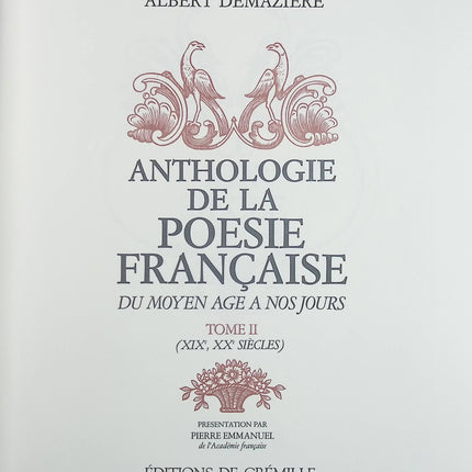 Anthologie de la poésie française du moyen âge à nos jours - Tome 2 - XIX, XX, siècles - Albert Demaziere - livre