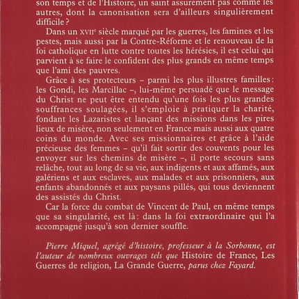 Vincent de Paul - Pierre Miquel - Livre