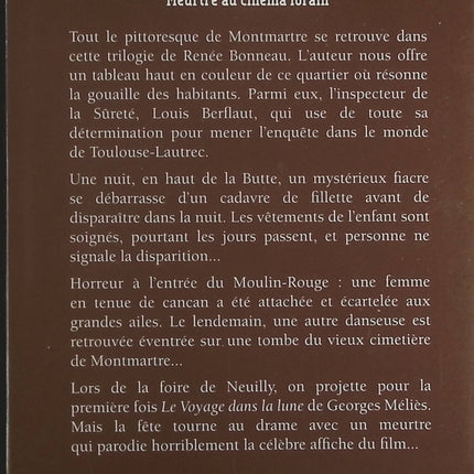 Sanguine sur la butte - Danse macabre au Moulin Rouge - Meurtre au cinéma forain - Renée Bonneau - Livre