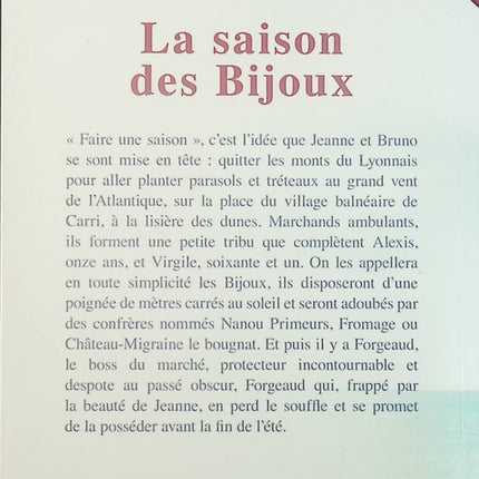 La saison des bijoux - Eric Holder - Livre