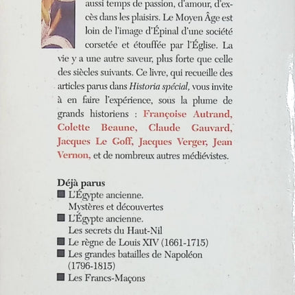 Vivre au Moyen Âge - Collectif | Histoire de la vie quotidienne médiévale, société, coutumes et mentalités | Livre d'occasion - Livre