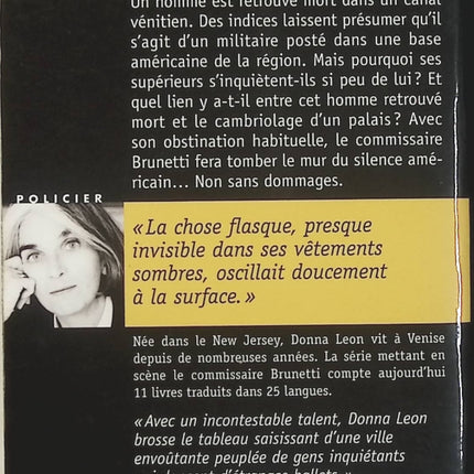 Mort en terre étrangère de Donna Leon – Roman policier à Venise, enquête du commissaire Brunetti et thriller criminel - Livre
