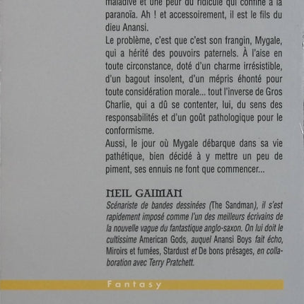 Anansi Boys – Neil Gaiman, roman fantastique, mythologie et aventures surnaturelles - Livre
