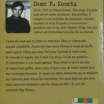 Les yeux foudroyés – Dean R. Koontz, thriller fantastique et suspense surnaturel - Livre