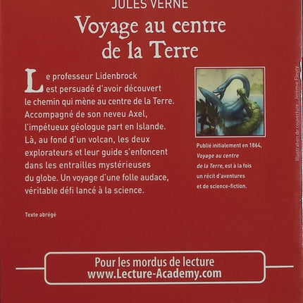 Voyage au centre de la Terre – Jules Verne, texte abrégé, aventure fantastique et exploration souterraine - Livre