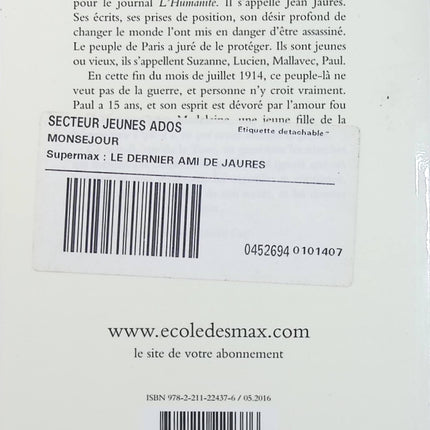 Le dernier ami de Jaurès – Tania Sollogoub, roman historique sur Jean Jaurès, l’amitié et les bouleversements politiques de la France - Livre