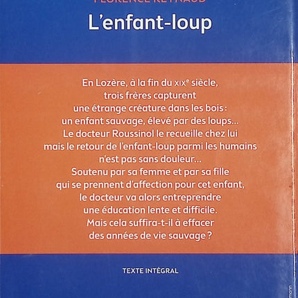 L’Enfant-loup – Florence Reynaud – Roman jeunesse – Enfant sauvage, loups, Lozère, XIXe siècle - Livre