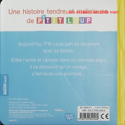 P'tit Loup part en voyage - Orianne Lallemand - Éléonore Thuillier - Album jeunesse - Vacances - Avion - Voyage - Livre