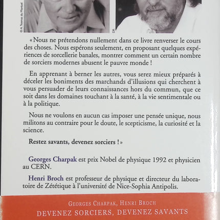 Devenez sorciers, devenez savants – Georges Charpak et Henri Broch | Livre de vulgarisation scientifique pour développer son esprit critique et déjouer les idées reçues - Livre
