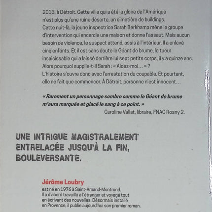 Les Chiens de Détroit – Jérôme Loubry | Thriller psychologique sombre, enquête criminelle et secrets enfouis dans la ville de Detroit - Livre