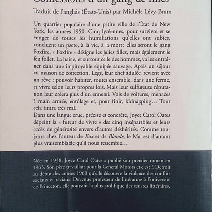 Confessions d’un gang de filles – Joyce Carol Oates | Roman américain sur l’adolescence, la violence, la révolte et les dérives d’un groupe de jeunes filles - Livre