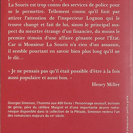 Monsieur La Souris – Georges Simenon – Roman policier psychologique – Enquête, marginalité et suspense - Livre